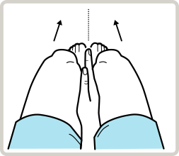 knee exam - knees move in, select shoes for flat feet