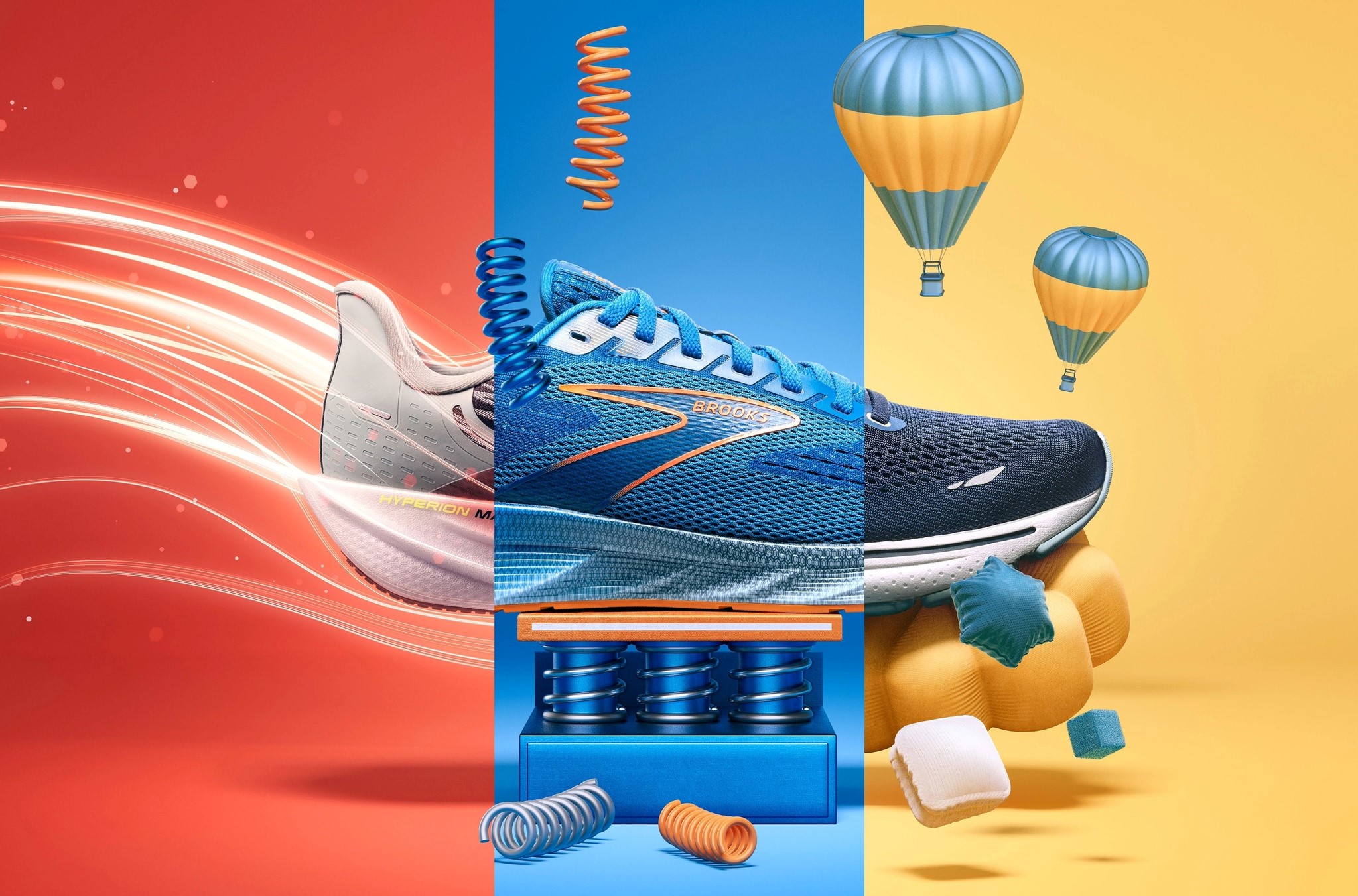 BROOKS 信義店提供免費租借GHOST 15、LEVITATE 6、HYPERION MAX上路試跑。